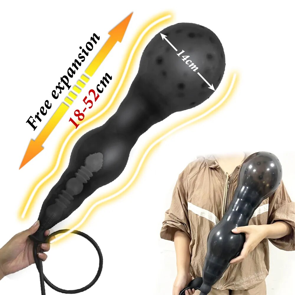 Super Huge Inflatable Anal Expandable Big Butt Plug Prostate Massager Vagina Huge Anus Dilator Adult Sex Toys for Men Woman