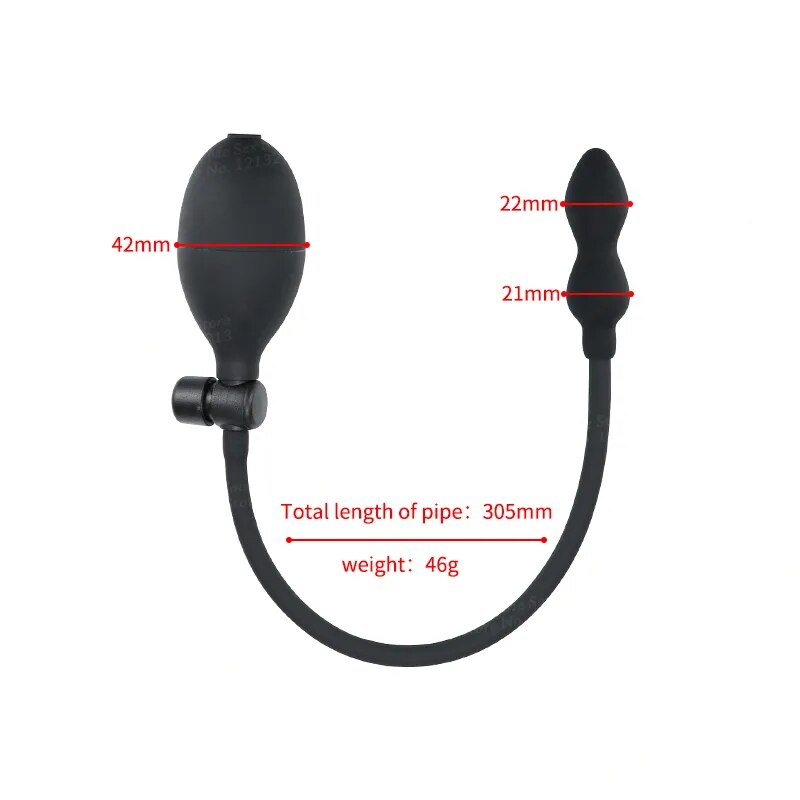 Huge Inflatable Double Pull Beads Anal Pump Plug