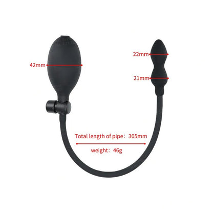 Huge Inflatable Double Pull Beads Anal Pump Plug