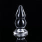 Transparent  Bead External Anal Plug Prostate Massager