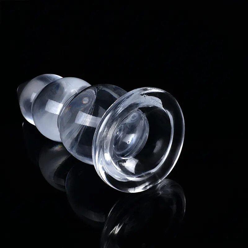 Transparent  Bead External Anal Plug Prostate Massager