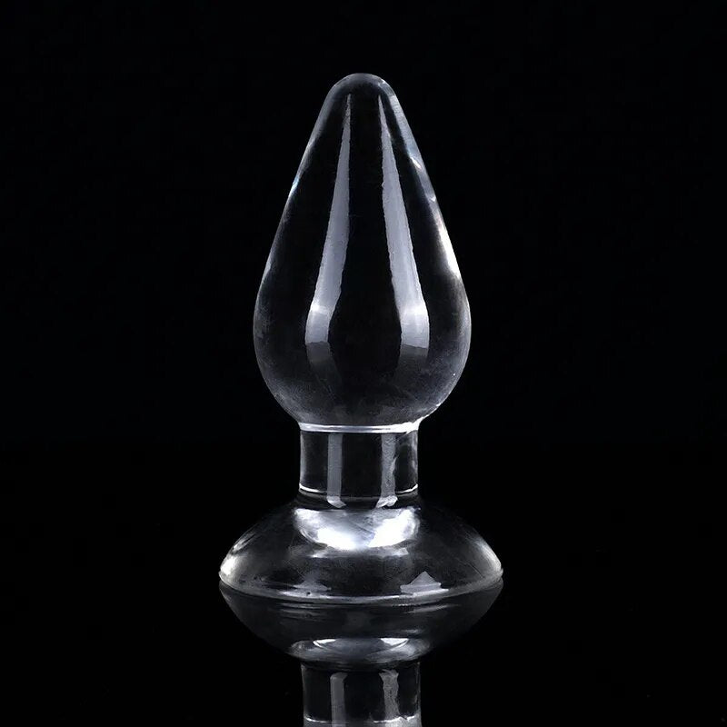 Transparent  Bead External Anal Plug Prostate Massager