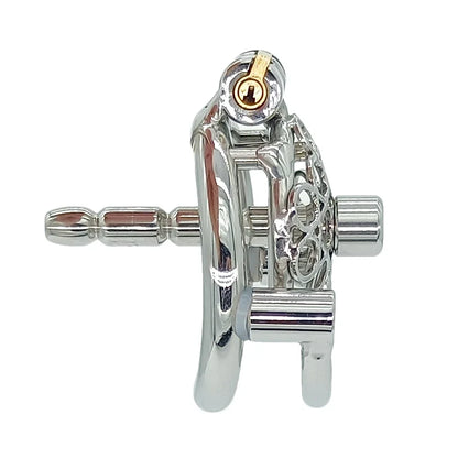 Super Small Male Chastity Devices Stainless Steel Short Cock Cage with Removable Urethral Catheter Sex Toys for Men Penis Lock