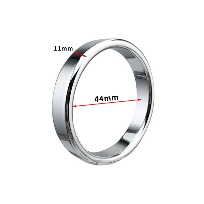 Super Smooth Penis Ring Sex Toys For Men Stainless Steel Large Cock Ring Penis Scrotum Pendant Ball Stretcher Metal Cockring