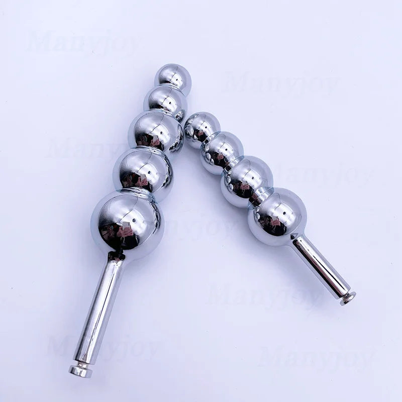 T Shape 4 Balls Anal Beads Plug for Male Chastity Belt Underwear Pants with Cock Cage Penis Lock Erotic Sex Toys for Men Adults