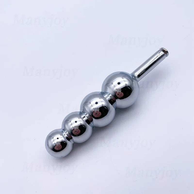 T Shape 4 Balls Anal Beads Plug for Male Chastity Belt Underwear Pants with Cock Cage Penis Lock Erotic Sex Toys for Men Adults