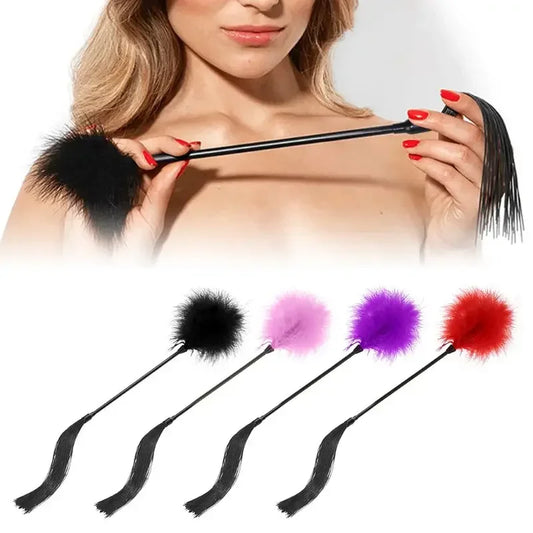 Tease Tickle Feather Stick Flirting Spanking Slapper Couples Game Props Adult Sex Toys