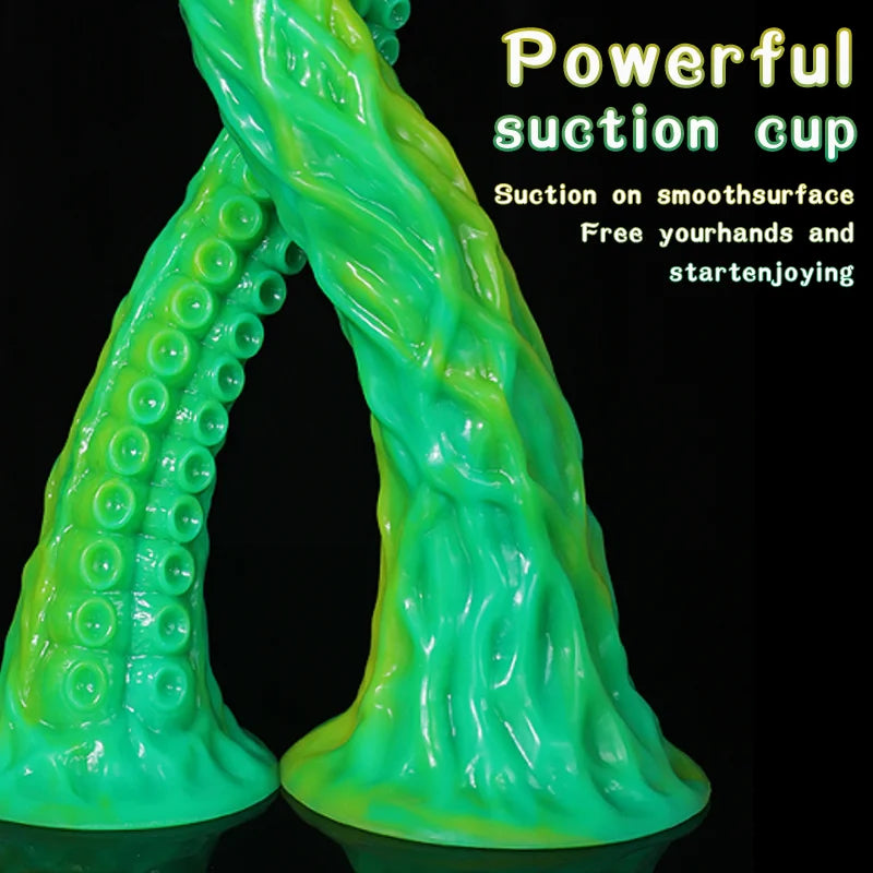 Tentacle Dildo Monster Penis Big Buttplug Soft Silicone Anal Sex Toy Progressive Vaginal Massage With Suction Cup Bdsm Long Whip