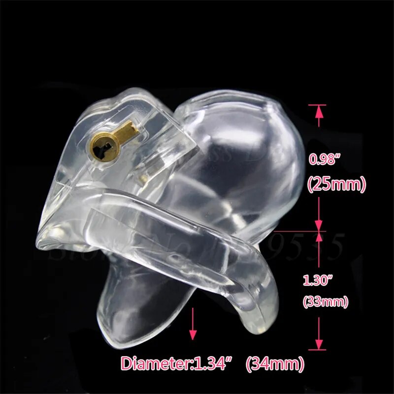 HT V3 Male Resin Chastity Device 4 Size Penis Ring