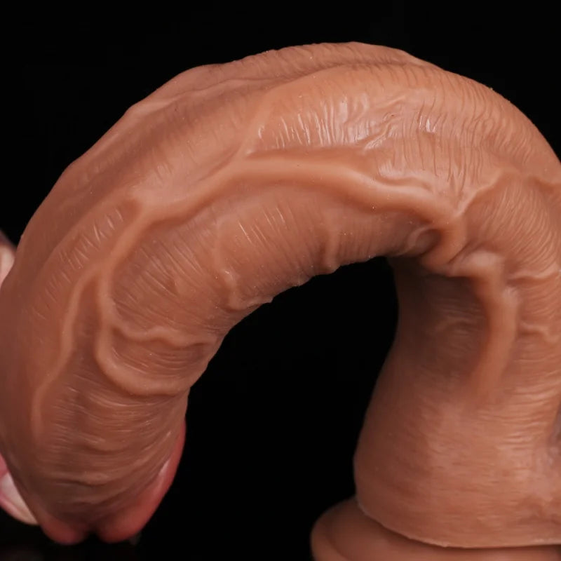 Thick Realistic Dildo 12.6inch Huge Penis With Suction Cup For Hands-Free Play Flexible Giant Cock For Women Vaginal Anal Play