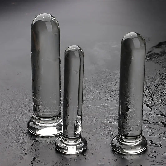 Transparent  Anal Plug Dildo Adult Sex Toys Shape Butt Plug Dildos BDSM Anal Pleasure Sex Toys Anal Trainer For Women&Men Couple