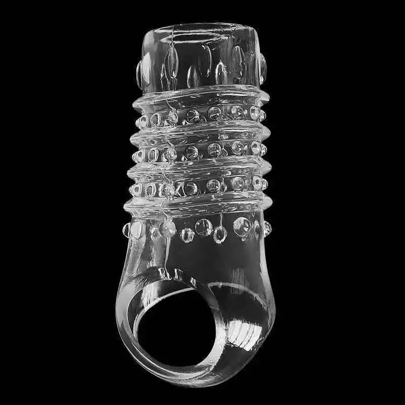 Transparent/Black Penis Extender Sleeve Reusable Condoms Penis Rings Enlargement Enhancer Delay Ejaculation Sex Toys for Men