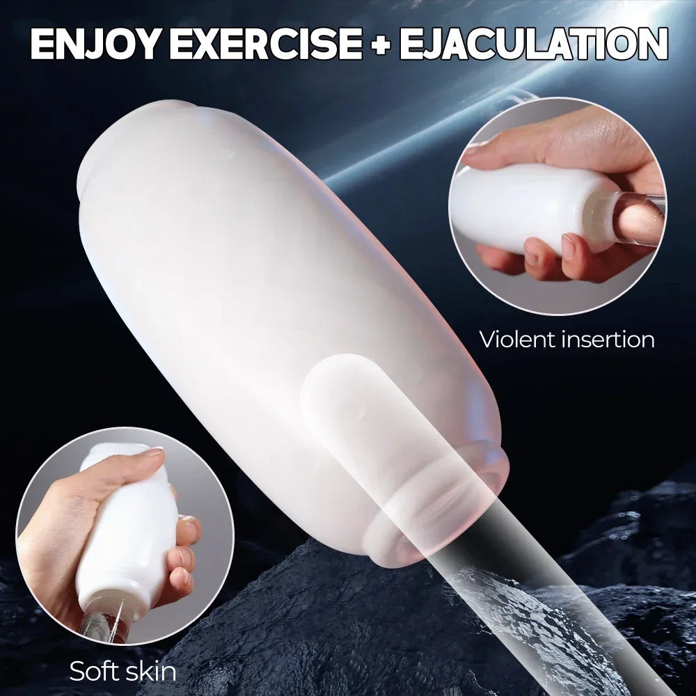 Transparent Masturbation for Men Pleasent Aircraft Cup Device Soft Pocket Vaginal Sleeve Training Adult Sex Toys for Male