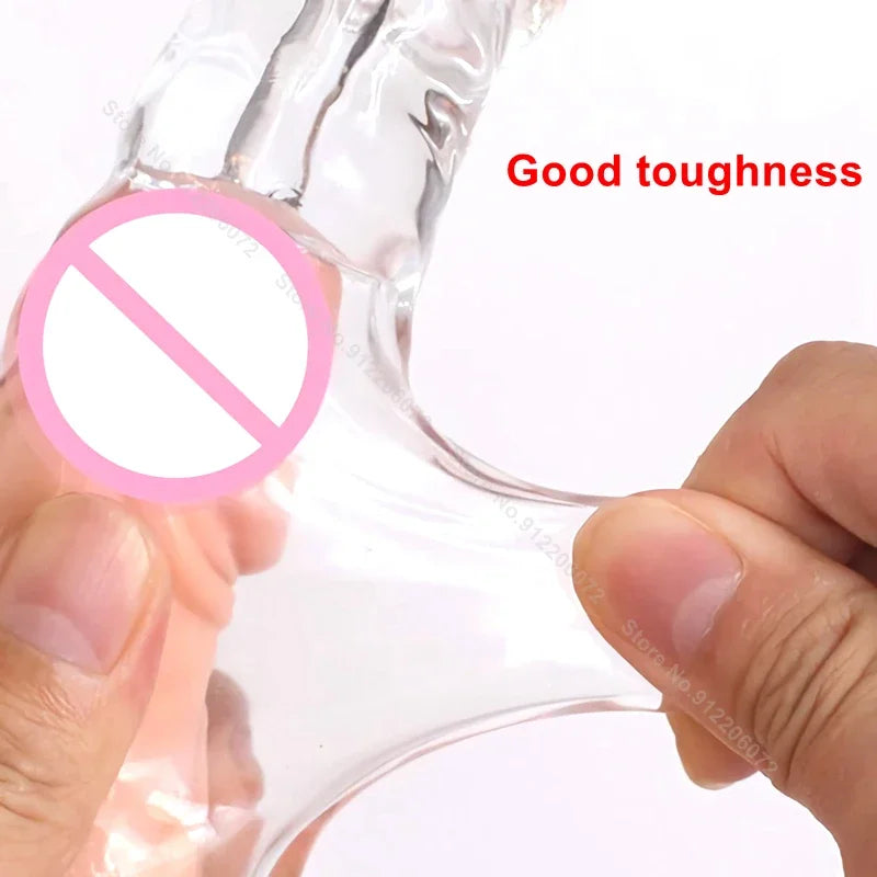 Transparent Penis Sleeve Reusable Condom Penis Extender Girth Enhancer Realistic Sleeve Sheath Delay Ejaculation Sex Toy for Men