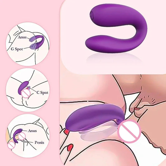 U-Shape Clitoral Stimulator Wearable Female Vaginal Vibrator G-spot Massager Small Powerful Bullet Vibrator Portable Sex Toys