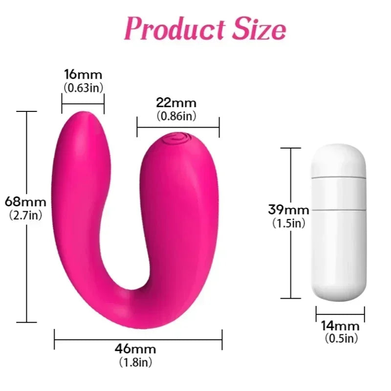 U-Shape Clitoral Stimulator Wearable Female Vaginal Vibrator G-spot Massager Small Powerful Bullet Vibrator Portable Sex Toys