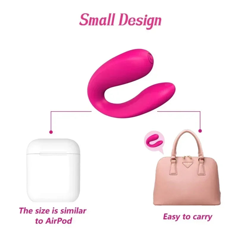 U-Shape Clitoral Stimulator Wearable Female Vaginal Vibrator G-spot Massager Small Powerful Bullet Vibrator Portable Sex Toys