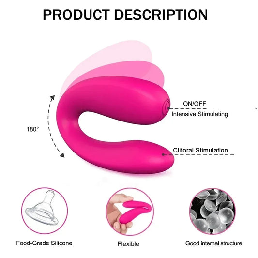 U-Shape Clitoral Stimulator Wearable Female Vaginal Vibrator G-spot Massager Small Powerful Bullet Vibrator Portable Sex Toys