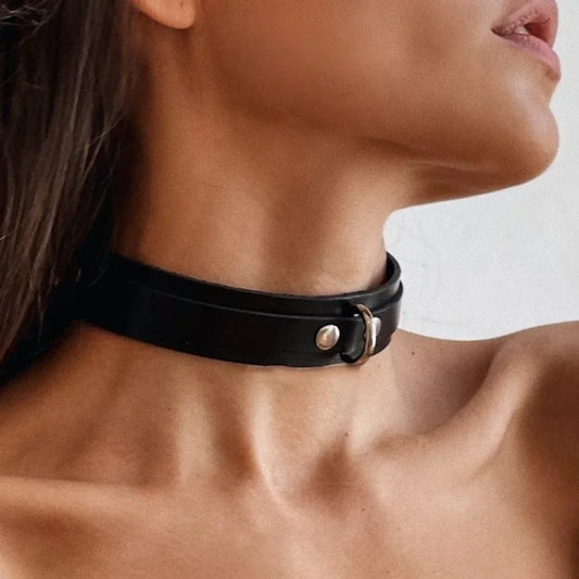 UYEE Choker Harness Women Pu Leather Goth Collar Leash For Girl Aesthetic Fashion Sexу Women's Lingiere Belt Exotic Accessories