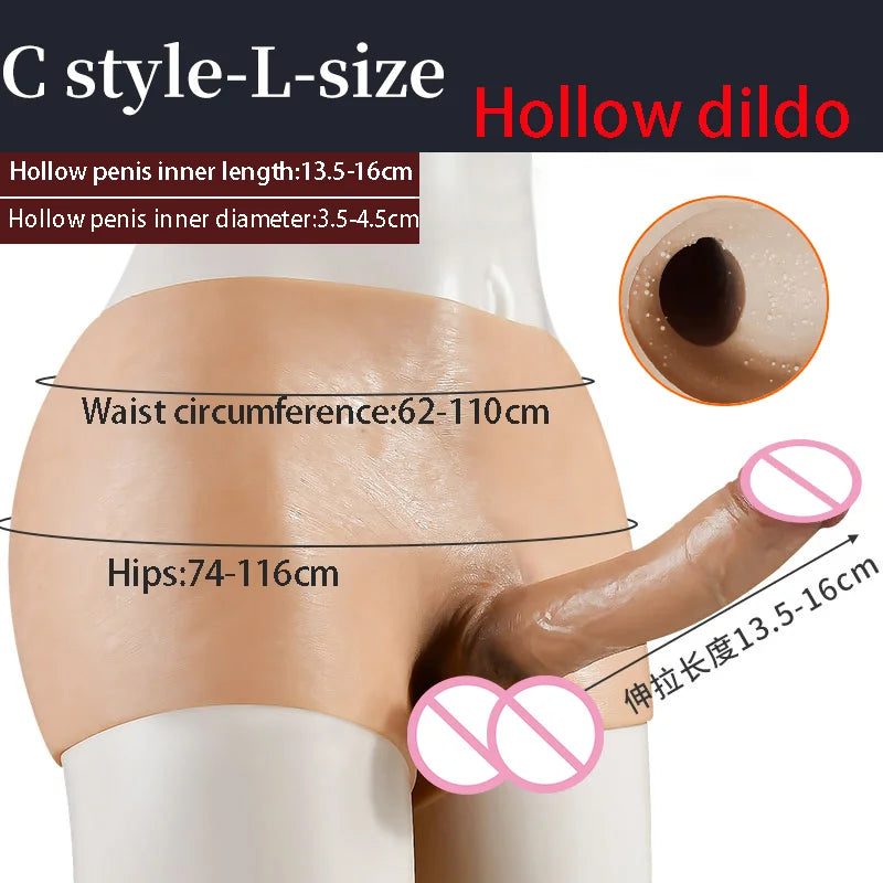 Ultra Realistic Dildos for Women Men Liquid Silicone Pants With Dildo Solid and Hollow Cock Lesbian Strapon Sex Toys For Couples