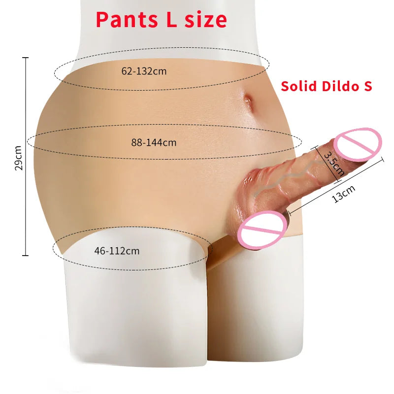 Ultra Realistic Dildos for Women Men Liquid Silicone Pants With Dildo Solid and Hollow Cock Lesbian Strapon Sex Toys For Couples