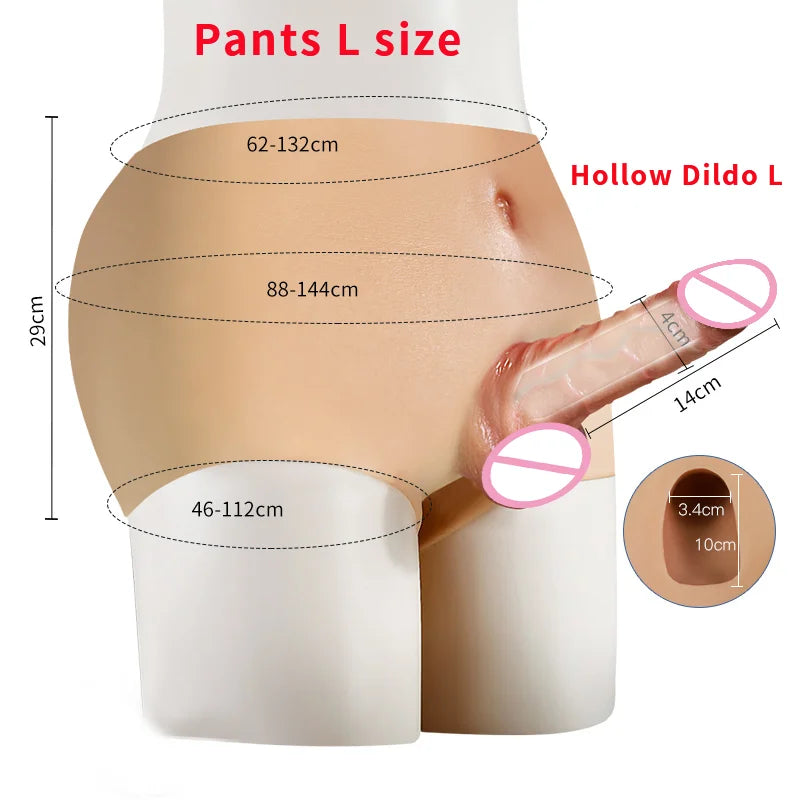 Ultra Realistic Dildos for Women Men Liquid Silicone Pants With Dildo Solid and Hollow Cock Lesbian Strapon Sex Toys For Couples