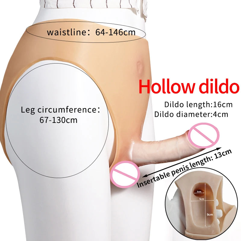 Ultra Realistic Dildos for Women Men Liquid Silicone Pants With Dildo Solid and Hollow Cock Lesbian Strapon Sex Toys For Couples