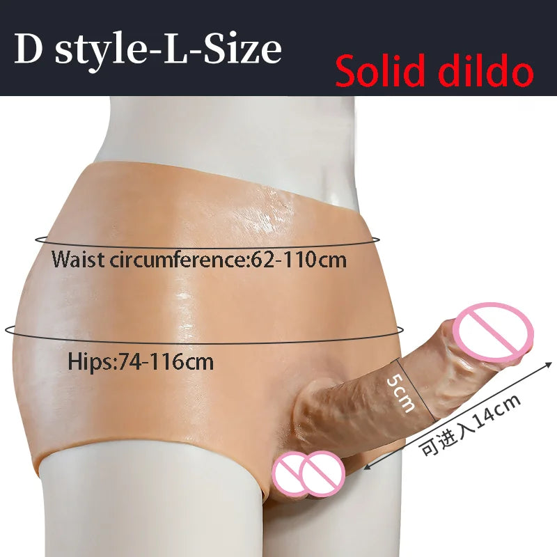 Ultra Realistic Dildos for Women Men Liquid Silicone Pants With Dildo Solid and Hollow Cock Lesbian Strapon Sex Toys For Couples