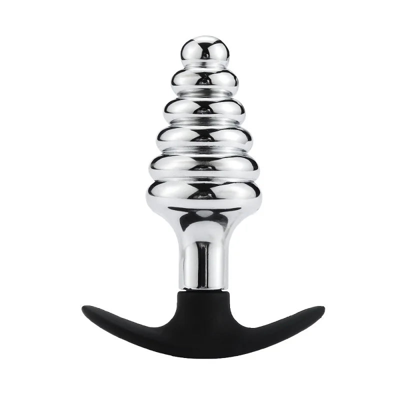 Underwear outdoor large size  metal  silicone anal beads butt plug dildo vaginal g spot SM insert sex toy for men women