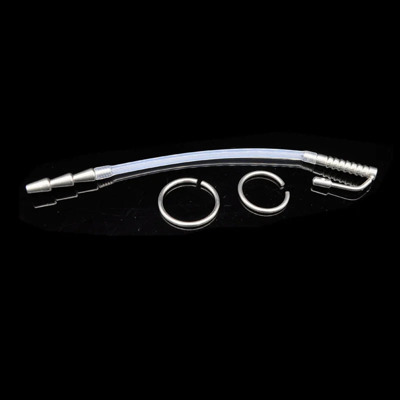 Urethral Catheter Dilator Silicone Sound Soft Tube Stainless Steel Urethra Penis Plug Insert Sounding Toys for Men Sex Toys BDSM