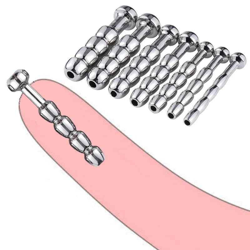 Urethral Dilatation Matel Catheters Anal Beads For Male Sex Toy Butt Plug 5/6/7/8/9/10/mm Penis Stimulation Horse Eye Stick