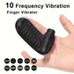 Vagina Finger Vibrating 10 Modes Finger Sleeves Erogenous Waterproof Stimulation Masturbating Silicone Case Sex Toys for Men 18