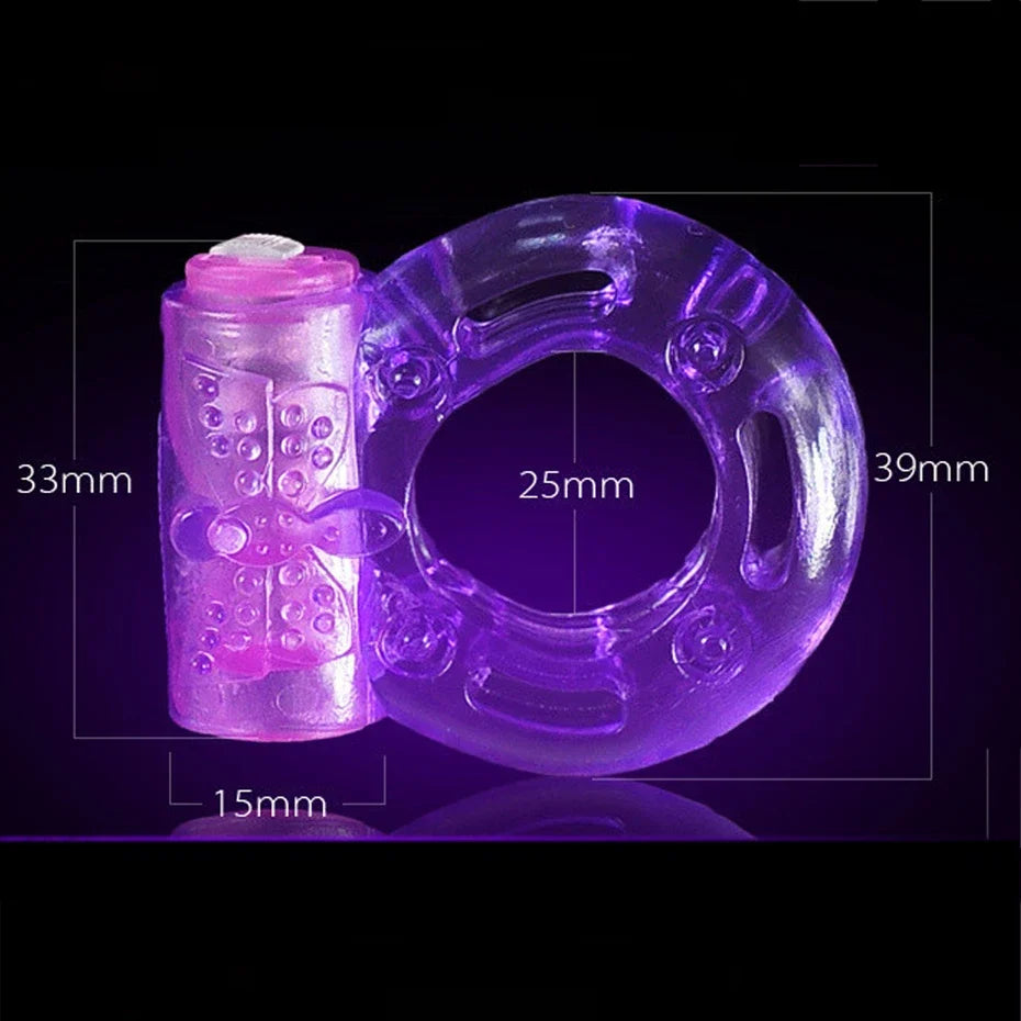 Vibrating Clitoral Stimulator Strong Penis Erect Cock Ring Cage Erection Enhance Sex Ability Product Sex Toys For Men Couple