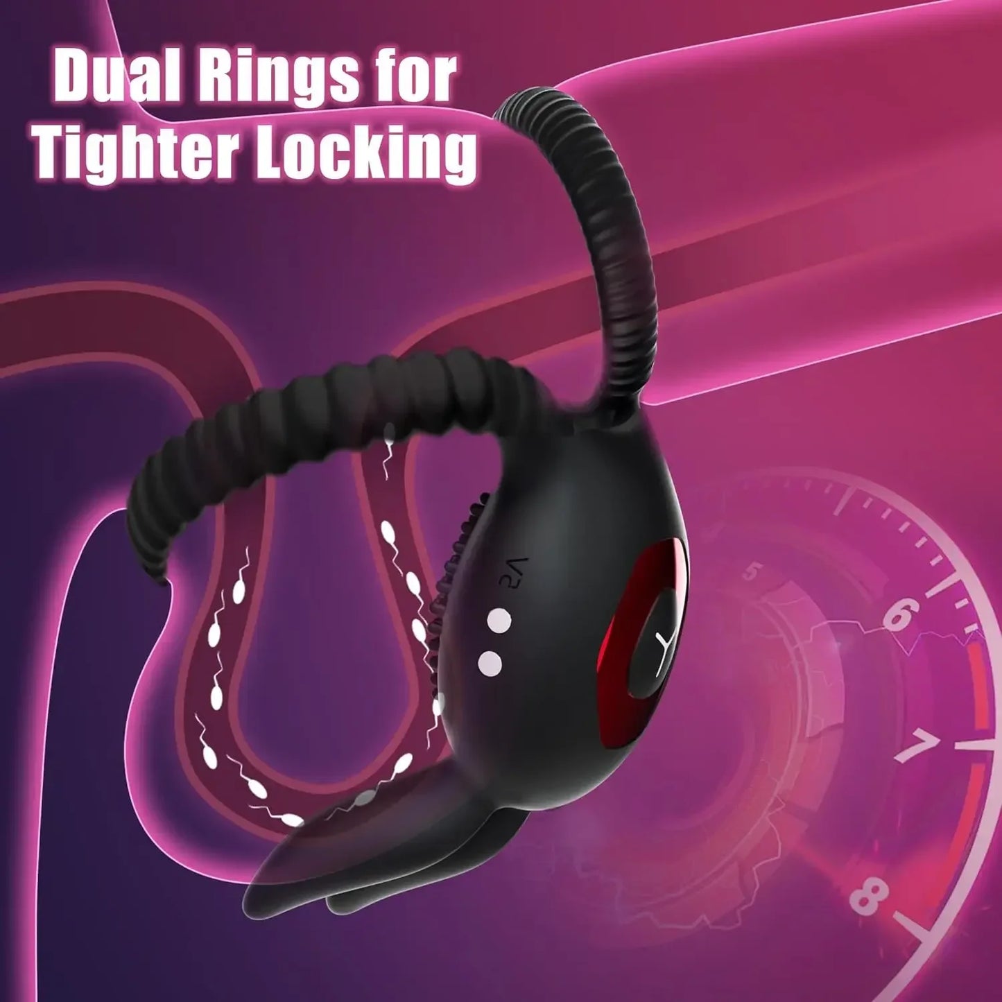 Vibrating Cock Ring Vibrator Adult Sex Toy with Vibrations Longer Harder Stronger G Spot Clitoral Stimulator Penis Ring Erection