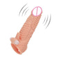 Vibrating Penis Extender Sleeve Reusable Condom Male Cock Enlargement Sleeve Vibrator Spike Dick Cover Sex Toys Adult Products