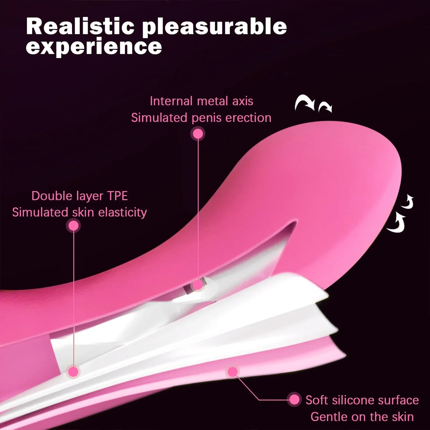 Vibrator for Women Soft Silicone Dildo 12 Modes Powerful G-spot Vibrators Vagina Massager Female Masturbation Adult Sex Toys