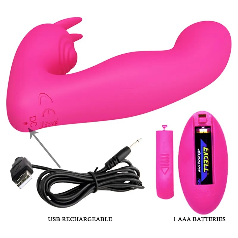 Wearable Invisible Butterfly Dildo Vibrator G-Spot Stimulator Remote Control 4 Pulse Wave Clitoris Masturbator Sex Toy for Women