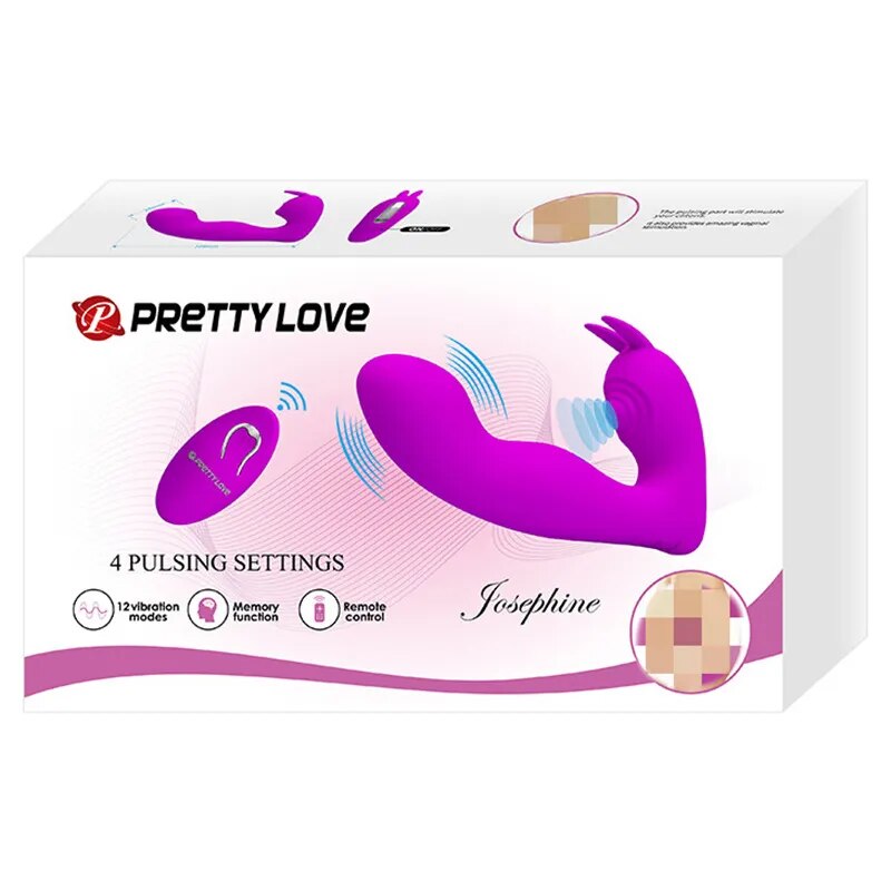 Wearable Invisible Butterfly Dildo Vibrator G-Spot Stimulator Remote Control 4 Pulse Wave Clitoris Masturbator Sex Toy for Women