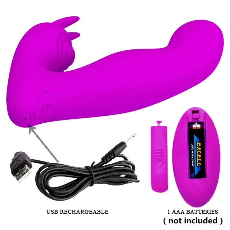 Wearable Invisible Butterfly Dildo Vibrator G-Spot Stimulator Remote Control 4 Pulse Wave Clitoris Masturbator Sex Toy for Women