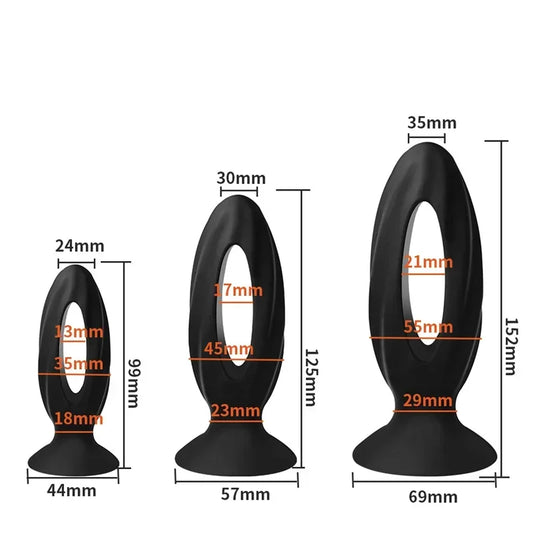 Wearable Silicone Anal Bead Butt Plug Prostate Massage Masturbation Sex Toys for Women Men Gay Adult Games Products 35/45/55 mm