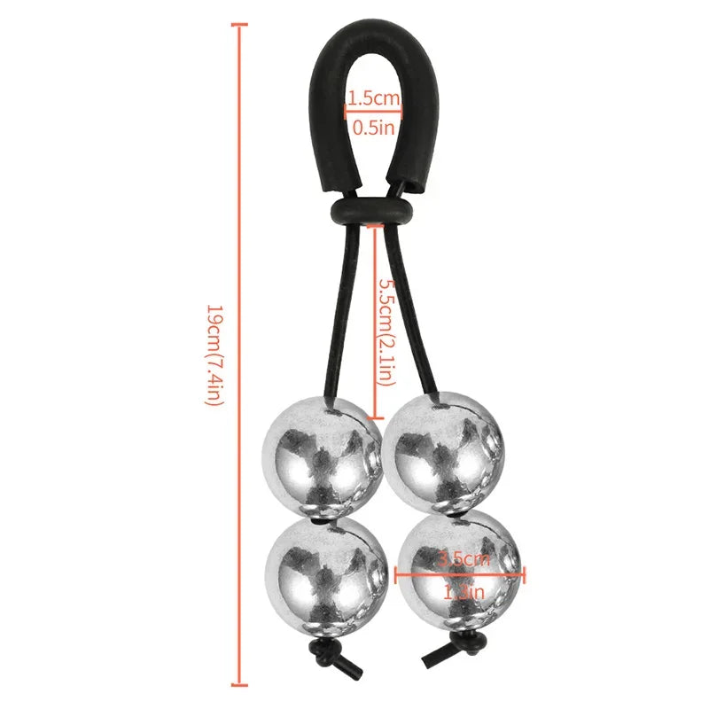 Weight-Bearing Penis Ring Falling Ball Erection Enlargement Ejaculation Delay Trainer Penis And Scrotum Restraint Ring Men'S Toy