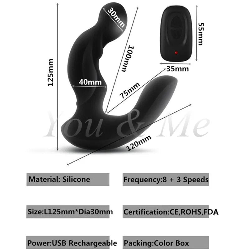 Wireless Remote Control Male Prostata Massage Anal Vibrating Sex Toys for Men,Double Motor Vibrator Butt Plug G Spot Stimulator