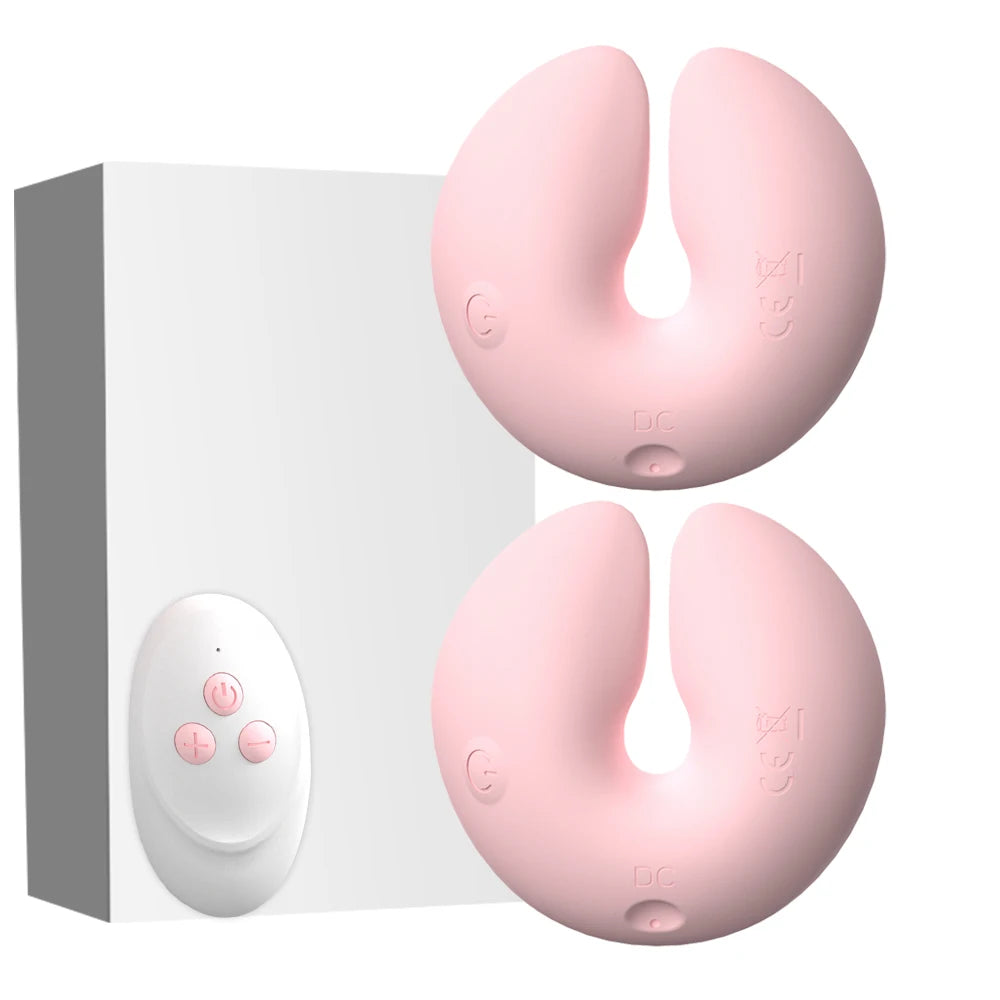 Wireless Remote Control Nipple Clamp Vibrator Silicone Breast Massage Nipple Clip Stimulate Adults Sex Toys for Women Couples