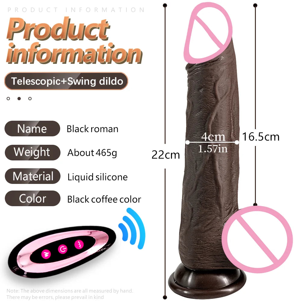 Wireless Vibrator Telescopic Dildos For Women Huge and Small Dildo Vibrador Heating jelly Dick Realistic Black Penis sex toys