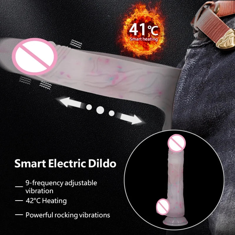 Wireless Vibrator Telescopic Dildos For Women Huge and Small Dildo Vibrador Heating jelly Dick Realistic Black Penis sex toys