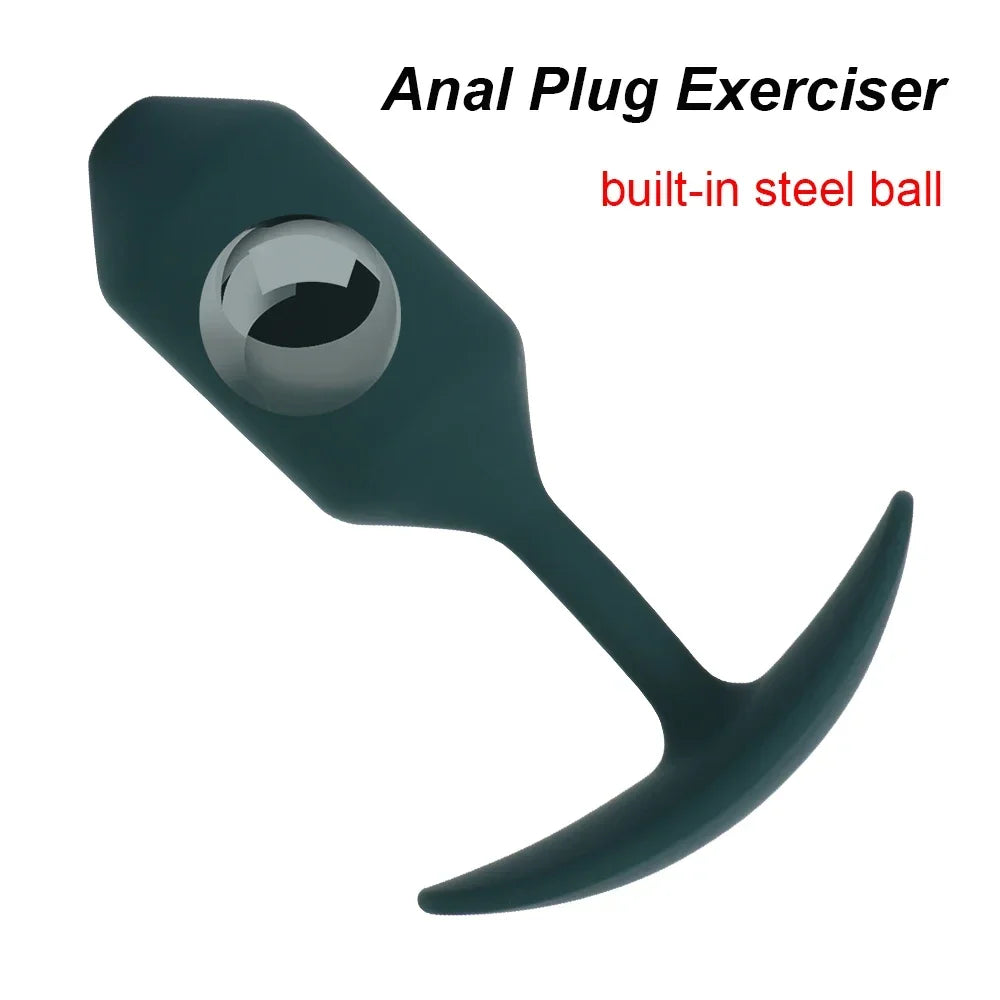 With Gravity Steel Ball Butt Plug Anal Sex Toys for Men Anus Dilator Prostate Massager Women Vaginal Tighten Medical Exerciser