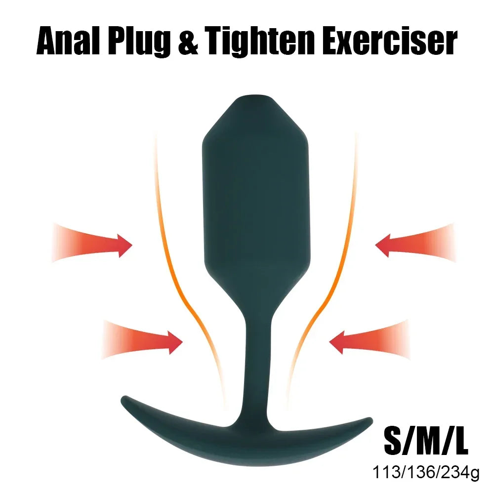 With Gravity Steel Ball Butt Plug Anal Sex Toys for Men Anus Dilator Prostate Massager Women Vaginal Tighten Medical Exerciser