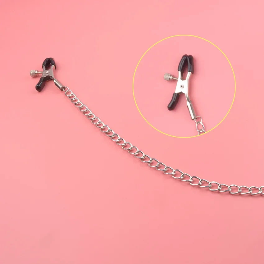 Women Metal Nipple Clamps Fetish Erect Boob Clit Enlarged Clitoris Pincher Bondage Breast Clit Clamps Bdsm Restraint Adult Games