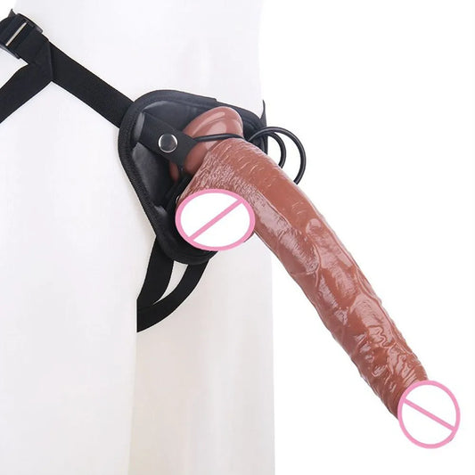 Women's Strap-on Huge Realistic Dildo for Women Strapon Dildos with Rings Women Strapon Harness Belt Sex Toys Big Long Dildo