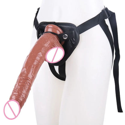 Women's Strap-on Huge Realistic Dildo for Women Strapon Dildos with Rings Women Strapon Harness Belt Sex Toys Big Long Dildo